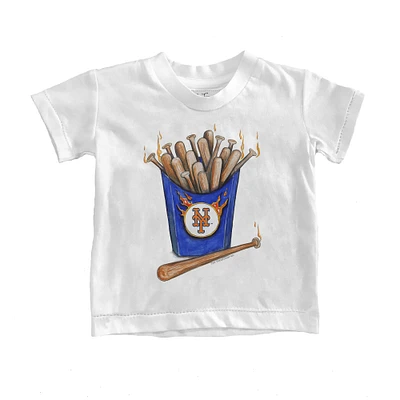 Infant Tiny Turnip White New York Mets Hot Bats T-Shirt