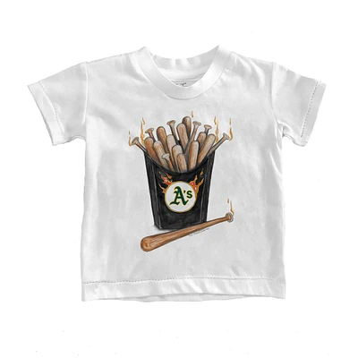 Infant Tiny Turnip White Athletics Hot Bats T-Shirt