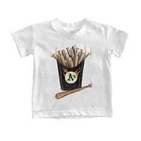Infant Tiny Turnip White Athletics Hot Bats T-Shirt