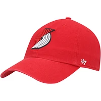 Men's '47 Red Portland Trail Blazers Logo Clean Up Adjustable Hat