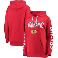 Women's G-III 4Her by Carl Banks Red Chicago Blackhawks Extra Inning Pullover Hoodie