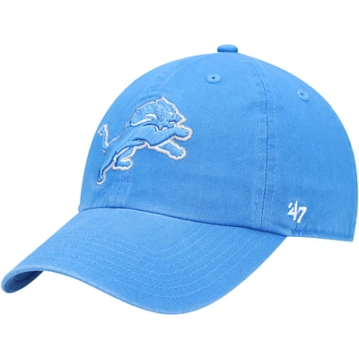 Youth '47 Blue Detroit Lions Logo Clean Up Adjustable Hat