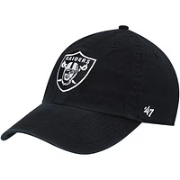 Youth '47 Black Las Vegas Raiders Logo Clean Up Adjustable Hat