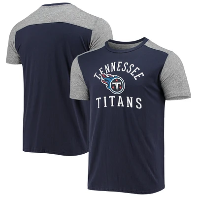 Men's Majestic Threads Navy/Gray Tennessee Titans Field Goal Slub T-Shirt