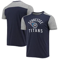 Men's Majestic Threads Navy/Gray Tennessee Titans Field Goal Slub T-Shirt