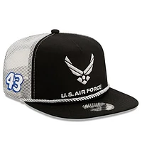 Men's New Era Black/White Erik Jones Golfer Snapback Adjustable Hat