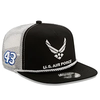 Men's New Era Black/White Erik Jones Golfer Snapback Adjustable Hat