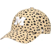 Women's '47 Tan Michigan Wolverines Cheetah Clean Up Adjustable Hat