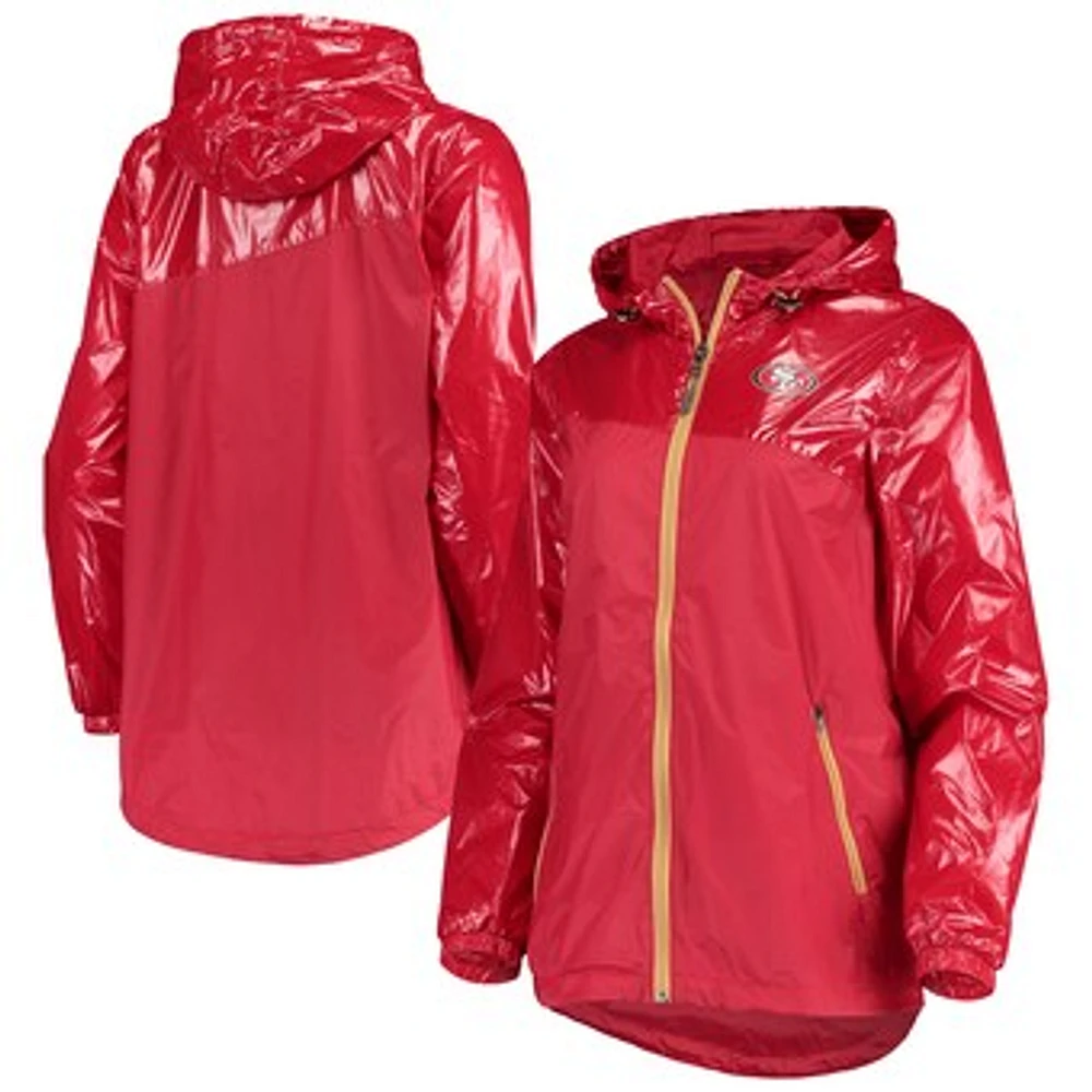 Women's G-III 4Her by Carl Banks Scarlet San Francisco 49ers Double-Coverage Full-Zip Hoodie Jacket