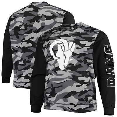 Men's FOCO Black Los Angeles Rams Camo Long Sleeve T-Shirt