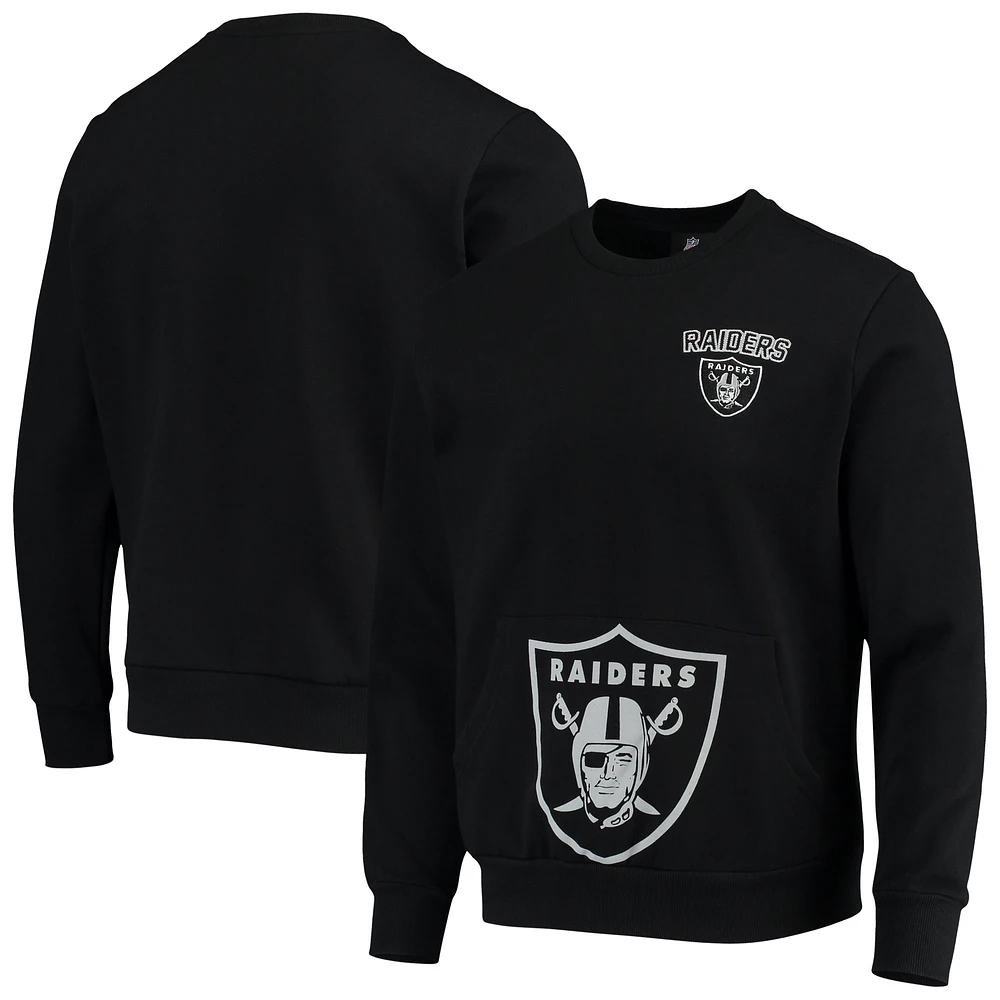 Men's FOCO Black Las Vegas Raiders Pocket Pullover Sweater