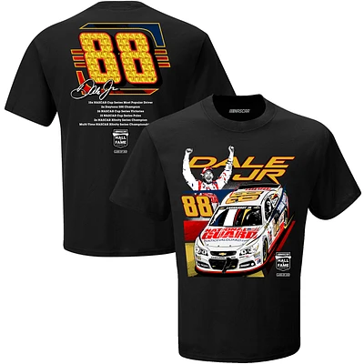 Men's Checkered Flag Black Dale Earnhardt Jr. NASCAR Hall of Fame Class 2021 Inductee T-Shirt