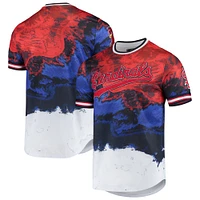 Men's Red/Royal St. Louis Cardinals Red White And Blue Dip Dye T-Shirt