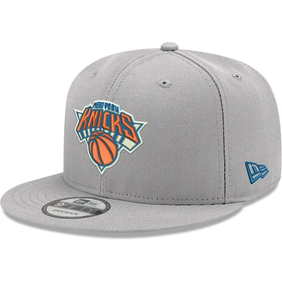 Men's New Era Gray New York Knicks 9FIFTY - Snapback Hat