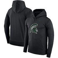 Men's Nike Black Michigan State Spartans Performance Pullover Hoodie