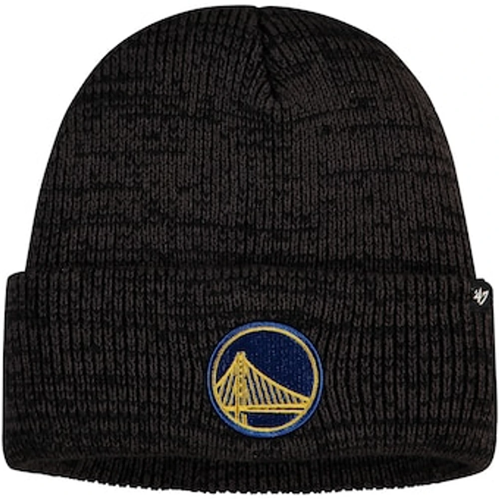 Men's '47 Black Golden State Warriors Brain Freeze Cuffed Knit Hat