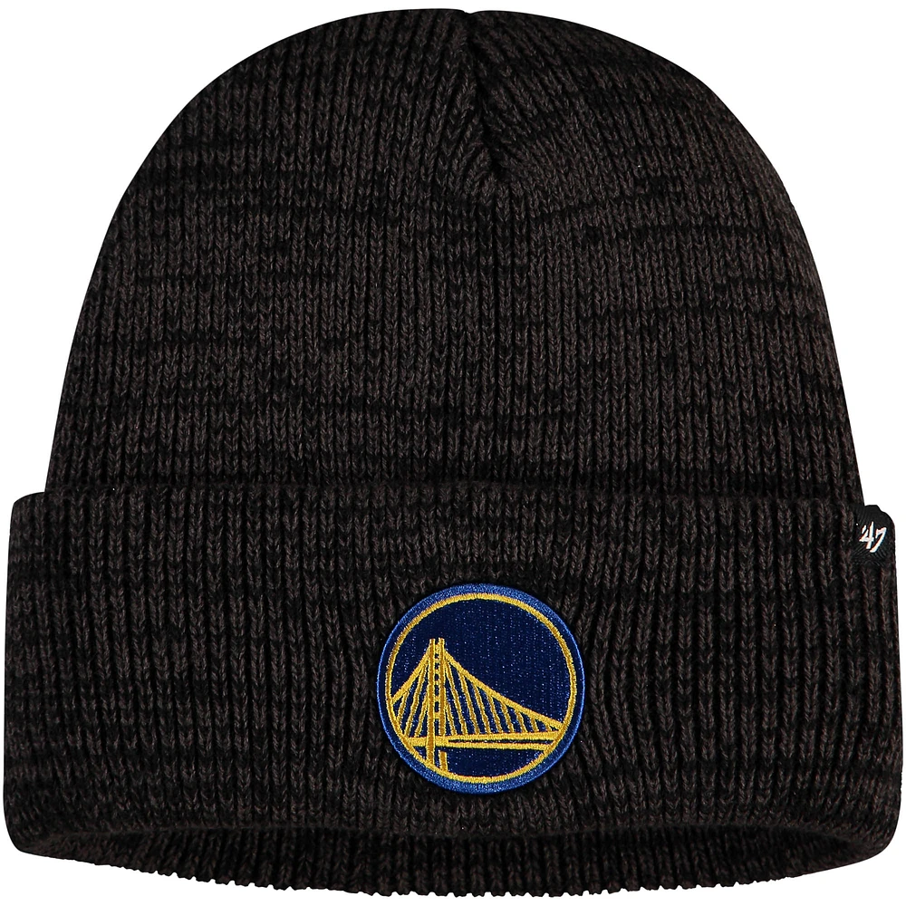 Men's '47 Black Golden State Warriors Brain Freeze Cuffed Knit Hat