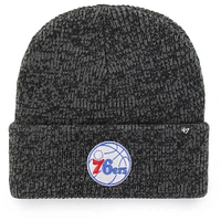 Men's '47 Black Philadelphia 76ers Brain Freeze Cuffed Knit Hat