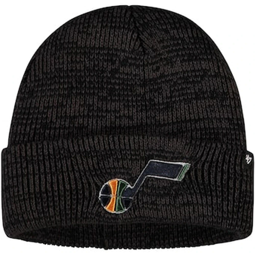 Men's '47 Black Utah Jazz Brain Freeze Cuffed Knit Hat