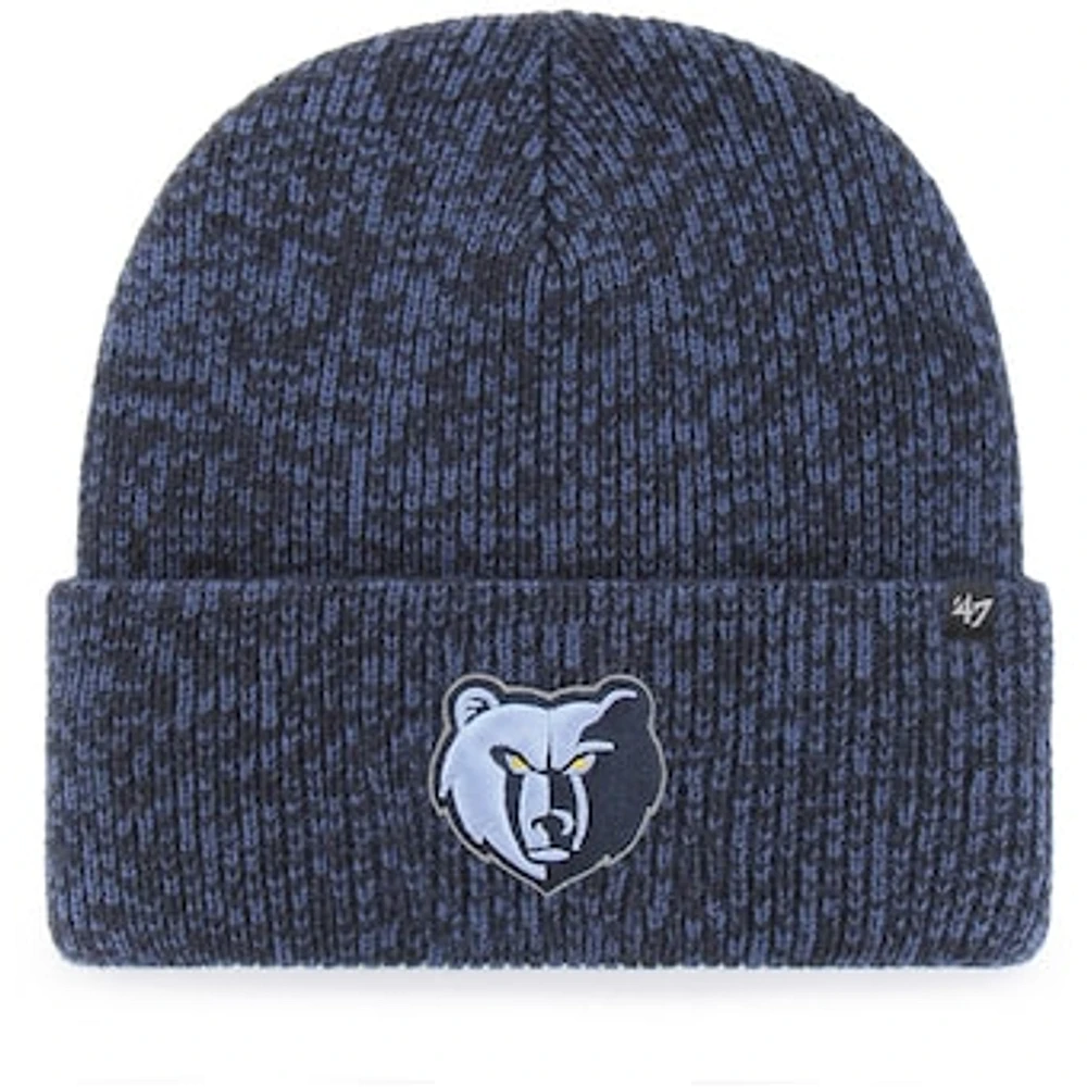 Men's '47 Navy Memphis Grizzlies Brain Freeze Cuffed Knit Hat