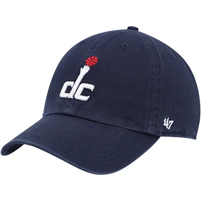 Men's '47 Navy Washington Wizards Team Clean Up Adjustable Hat