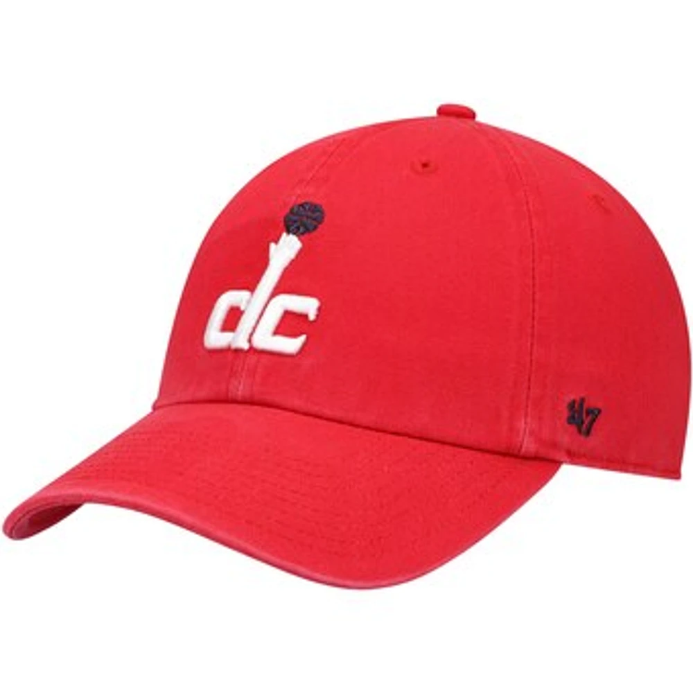 Men's '47 Red Washington Wizards Team Clean Up Adjustable Hat