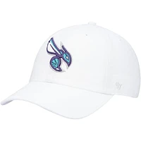 Men's '47 White Charlotte Hornets Team Clean Up Adjustable Hat