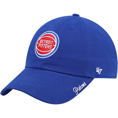 Women's '47 Blue Detroit Pistons Miata Clean Up Logo Adjustable Hat