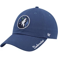 Women's '47 Navy Minnesota Timberwolves Miata Clean Up Logo Adjustable Hat