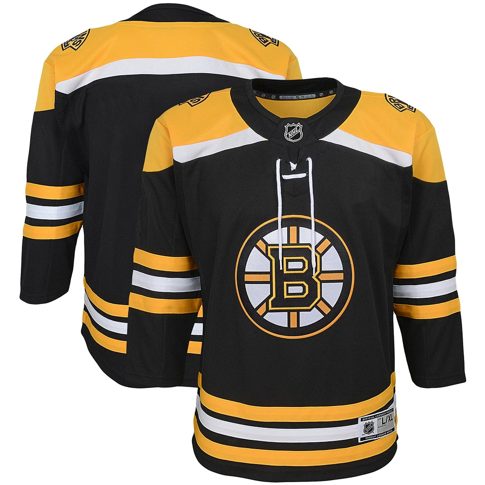 Youth Black Boston Bruins Home - Premier Jersey