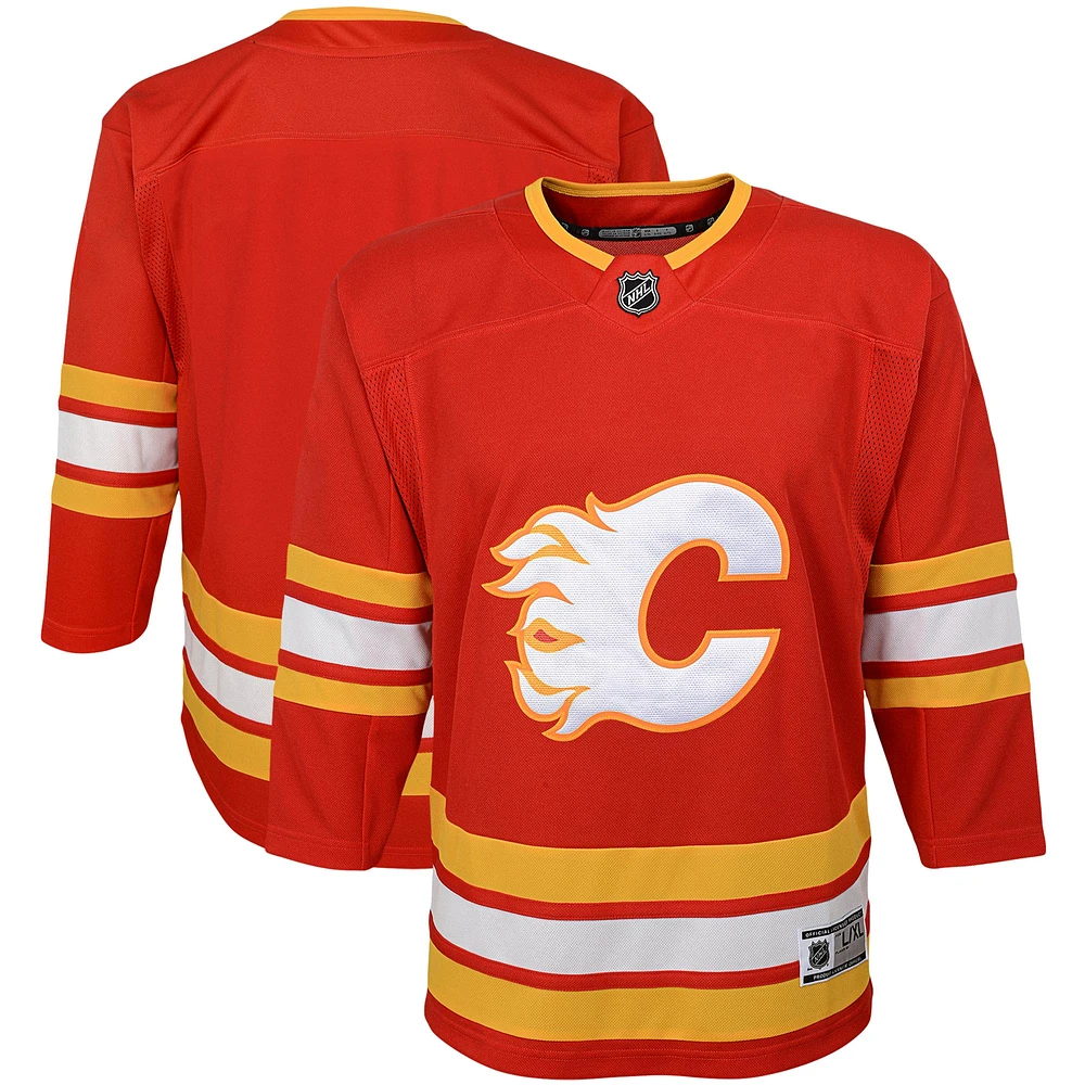 Youth Red Calgary Flames Home - Premier Jersey