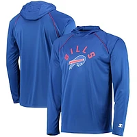 Men's Starter Royal Buffalo Bills Raglan Long Sleeve Hoodie T-Shirt