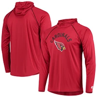 Men's Starter Cardinal Arizona Cardinals Raglan Long Sleeve Hoodie T-Shirt