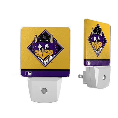 Colorado Rockies Stripe Mascot Nightlight 2-Pack