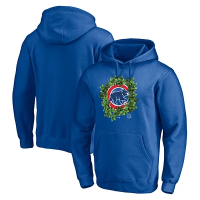 Men's Royal Chicago Cubs Hometown Fitted Pullover Hoodie