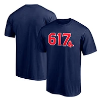 Men's Navy Boston Red Sox Hometown 617 T-Shirt