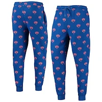 The Wild Collective Royal New York Knicks Allover Logo Jogger Pants