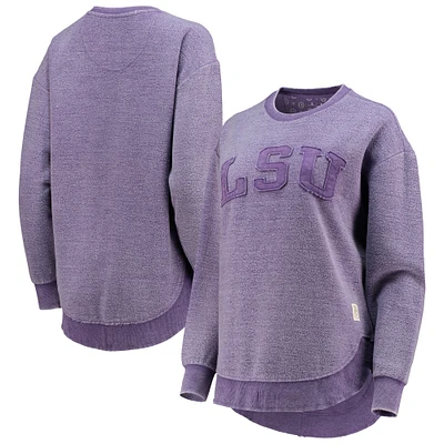 Women's Pressbox Purple LSU Tigers Ponchoville Pullover Sweatshirt