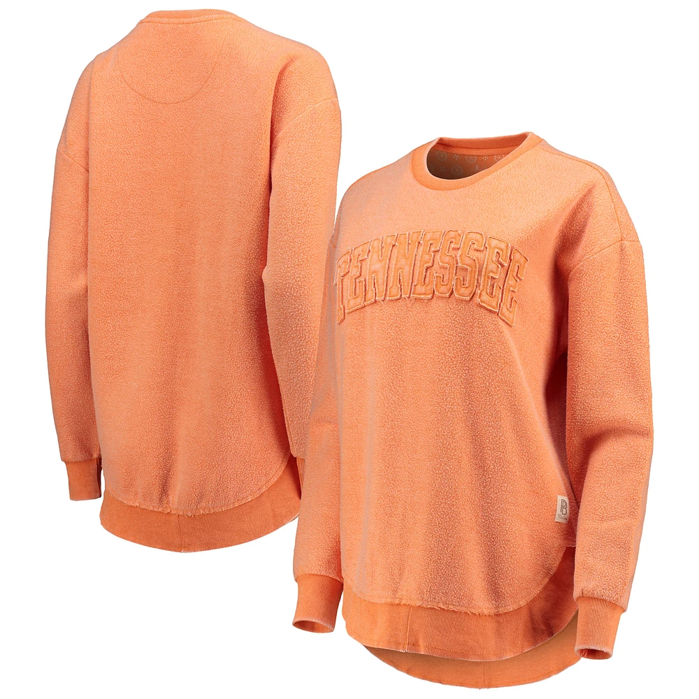 Women's Pressbox Tennessee Orange Volunteers Ponchoville Pullover Sweatshirt