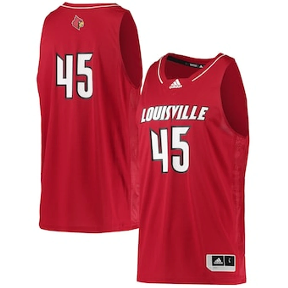 Men's adidas #45 Louisville Cardinals Swingman Basketball Jersey