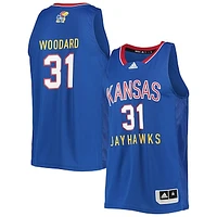 Men's adidas #31 Royal Kansas Jayhawks Team Swingman Basketball Jersey