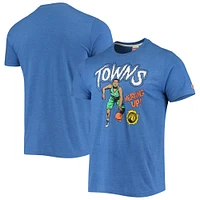 Men's Homage Karl-Anthony Towns Royal Minnesota Timberwolves Comic Book Player Tri-Blend T-Shirt