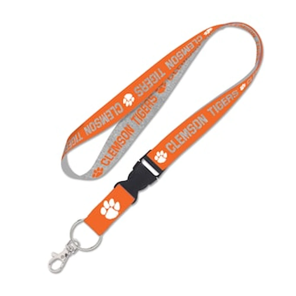 WinCraft Clemson Tigers Heathered Lanyard with Detachable Buckle