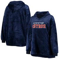 FOCO Navy Houston Astros Wordmark Oversized Pullover Hoodie