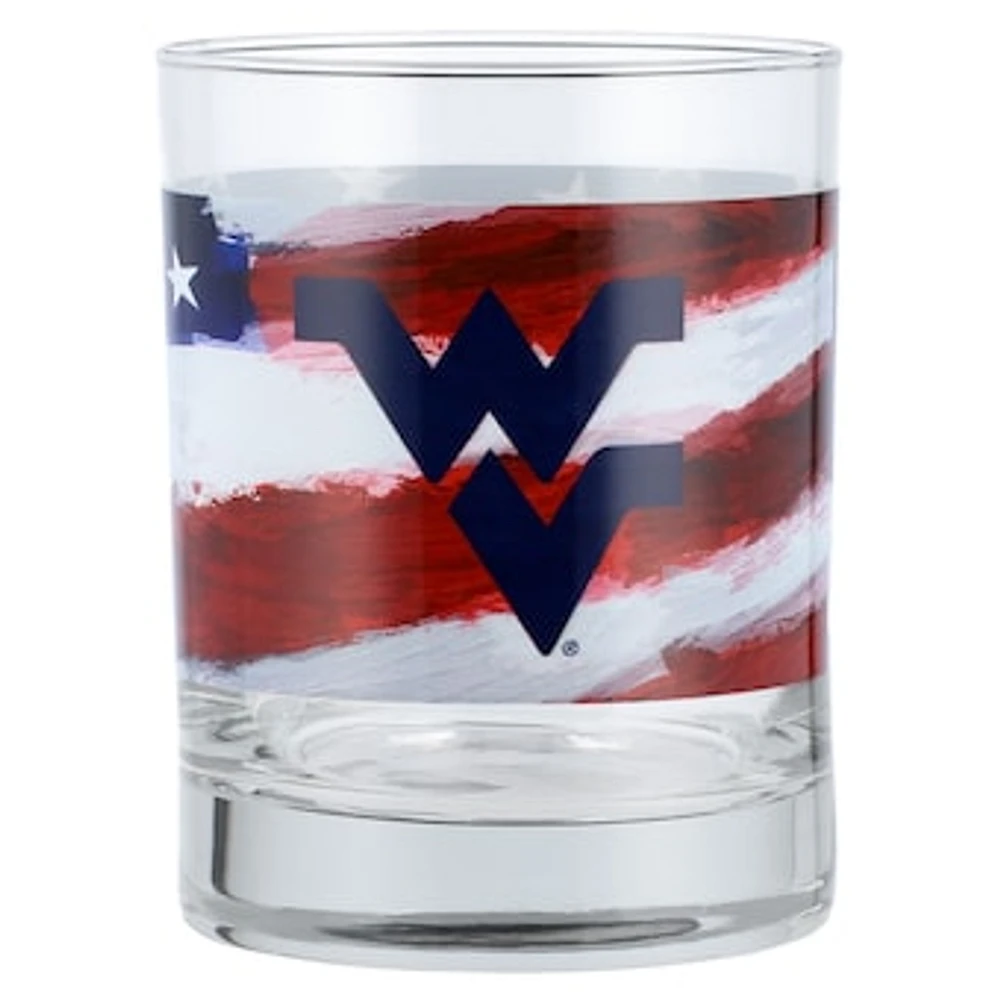 West Virginia Mountaineers 14oz. Americana Rocks Glass