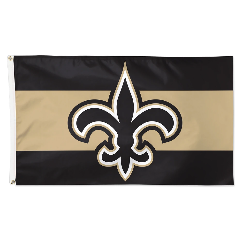 WinCraft New Orleans Saints 3' x 5' Horizontal Stripe 1-Sided Deluxe Flag