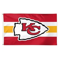 WinCraft Kansas City Chiefs 3' x 5' Horizontal Stripe 1-Sided Deluxe Flag