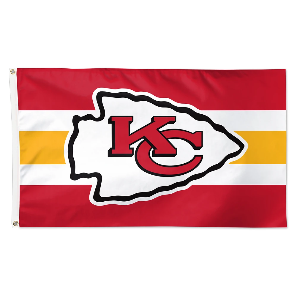 WinCraft Kansas City Chiefs 3' x 5' Horizontal Stripe 1-Sided Deluxe Flag