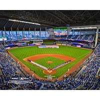 Miami Marlins Unsigned LoanDepot Park 2019 Opening Week Stadium Photograph