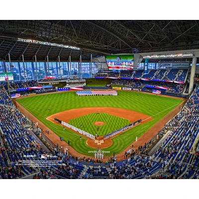Miami Marlins Unsigned LoanDepot Park 2019 Opening Week Stadium Photograph